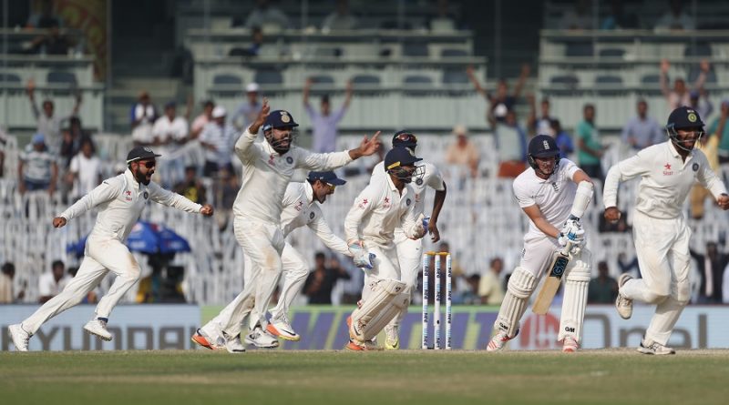 Indian cricket captain Virat Kohli, left, and team celebrate after winning the test series against England during their fifth day of the fifth cricket test match in Chennai, India, Tuesday, Dec. 20, 2016. (AP Photo/Tsering Topgyal)