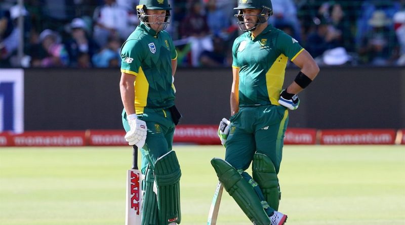 AB de Villiers and Faf du Plessis added an unbroken 54-run stand, South Africa v Sri Lanka, 1st ODI, Port Elizabeth, January 28, 2017 ©AFP