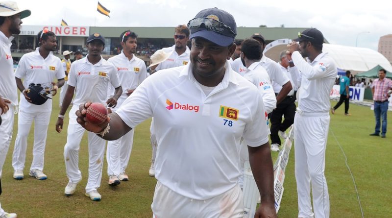 Rangana Herath became the most successful left-arm spinner in Test cricket, Sri Lanka v Bangladesh, 1st Test, Galle, 5th day, March 11, 2017 ©AFP