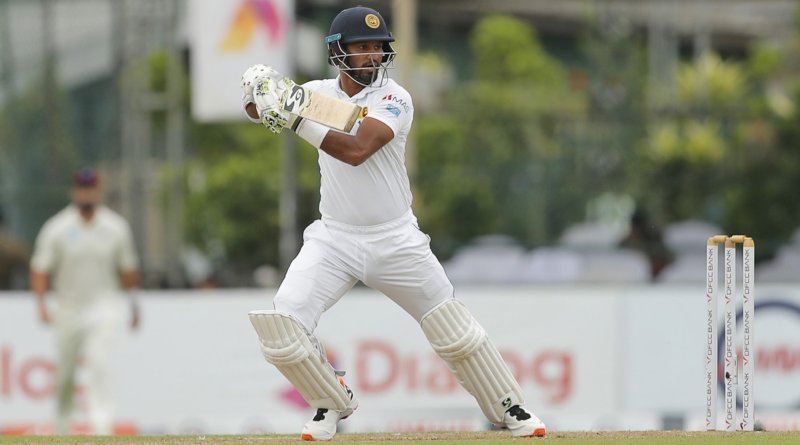 Dimuth Karunaratne punches through the off side, Sri Lanka v New Zealand, 2nd Test, Colombo, 2nd day, August 23, 2019 ©Associated Press