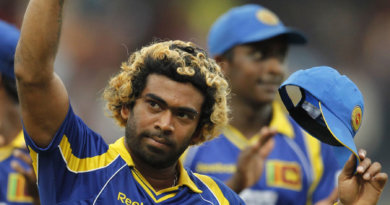 Lasith Malinga with the ball that gave him his hat-trick © Associated Press