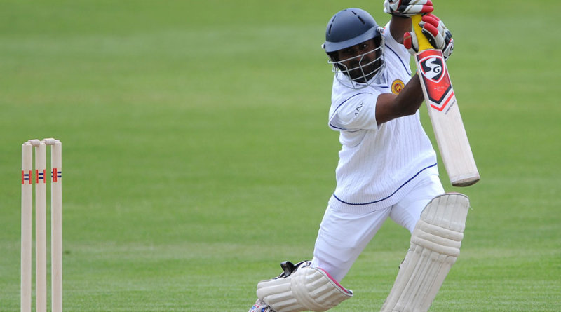 Kaushal Silva pushed into the off side © PA Photos