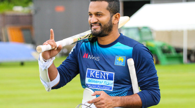 Dimuth Karunaratne shares a light moment ahead of his ODI captaincy debut © Peter Della Penna