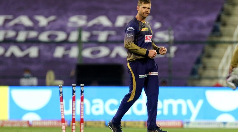 Lockie Ferguson of Kolkata Knight Riders celebrates the wicket of Abdul Samad of Sunrisers Hyderabad during the super over of the match 35 of season 13 of the Dream 11 Indian Premier League (IPL) between the Sunrisers Hyderabad and the Kolkata Knight Riders at the Sheikh Zayed Stadium, Abu Dhabi in the United Arab Emirates on the 18th October 2020. Photo by: Vipin Pawar / Sportzpics for BCCI