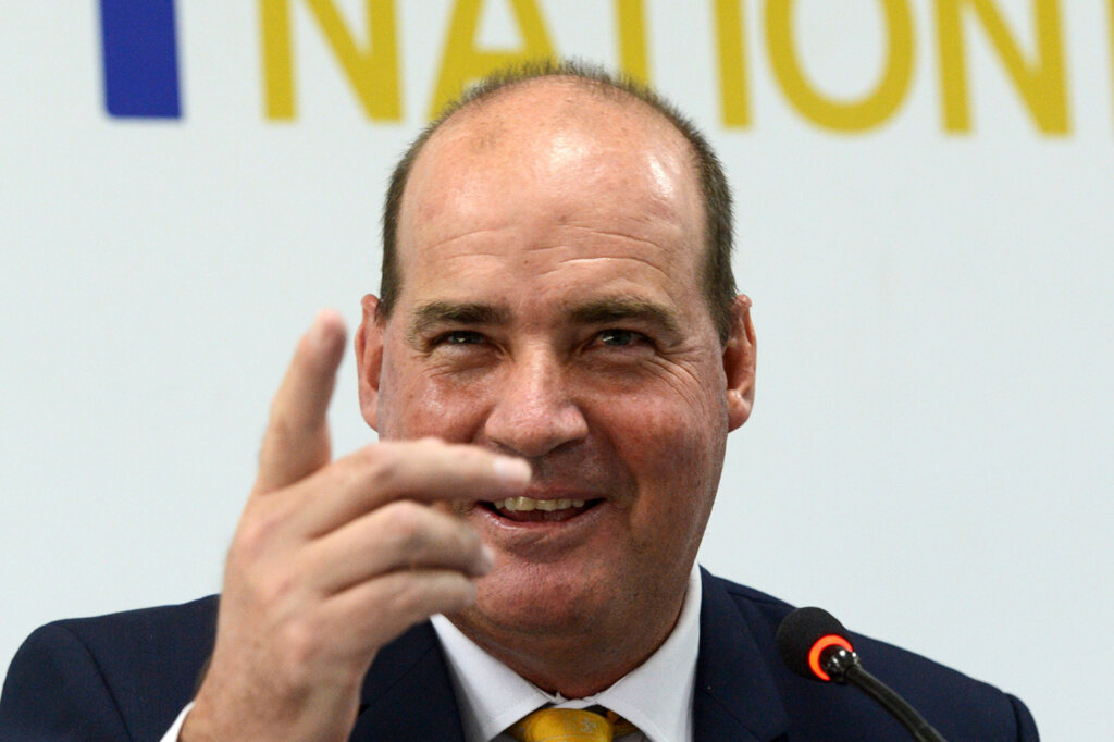 Sri Lanka's new head coach Mickey Arthur at a press conference in Colombo, Colombo, December 5, 2019 ©AFP