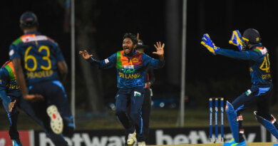 Akila Dananjaya took a hat-trick to shake West Indies, West Indies vs Sri Lanka, 1st T20I, Coolidge, March 3, 2021 ©AFP/Getty Images