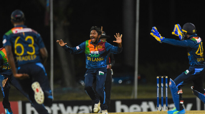 Akila Dananjaya took a hat-trick to shake West Indies, West Indies vs Sri Lanka, 1st T20I, Coolidge, March 3, 2021 ©AFP/Getty Images