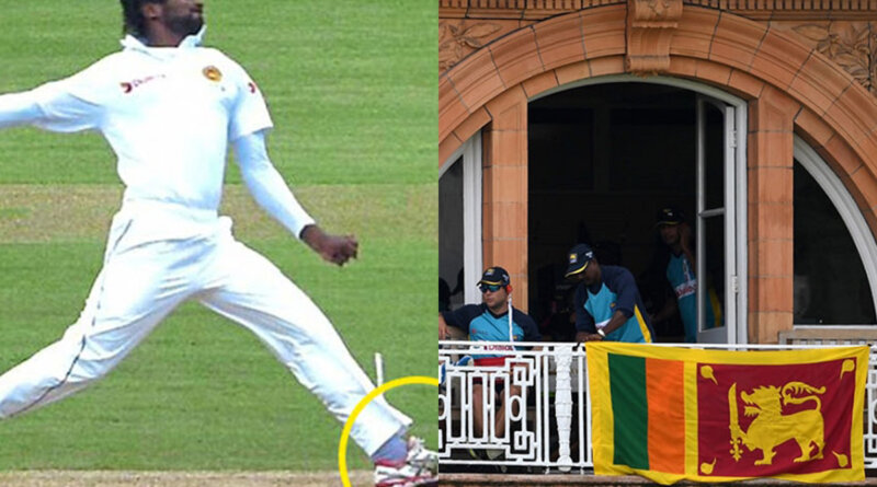 Sri Lanka protest against an incorrect no-ball call
