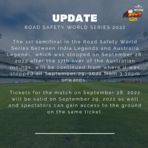 Road Safety World Series Update  - 