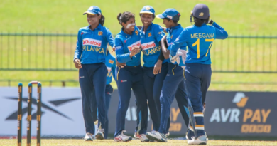 Oshadi Ranasinghe celebrates with her team-mates•Jul 01, 2022•Sri Lanka Cricket