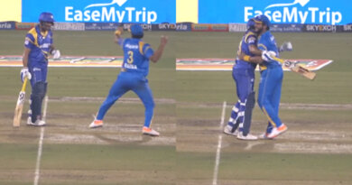 A funny moment between Suresh Raina and TM Dilshan
