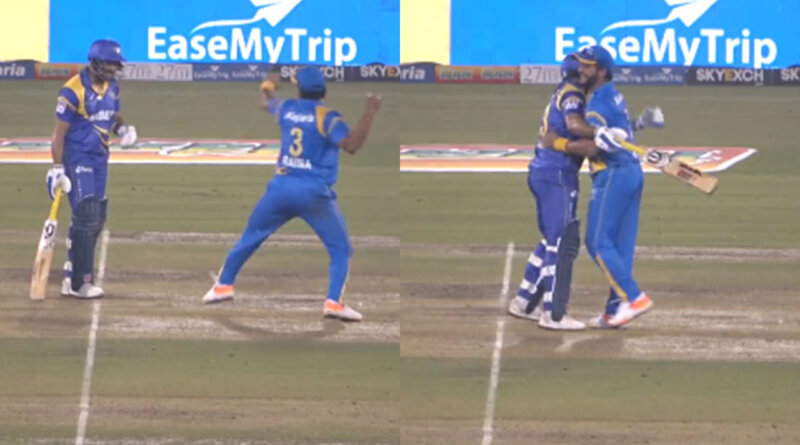 A funny moment between Suresh Raina and TM Dilshan