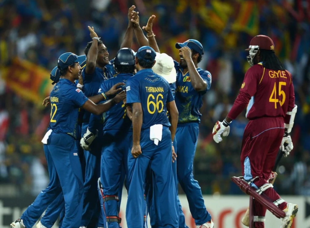 Ajantha Mendis dismissed Chris Gayle for 3 off 16 balls•Oct 07, 2012•Getty Images