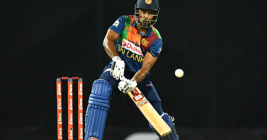 Danushka Gunathilaka got Sri Lanka off to a quick start scoring 26 off 15 balls•Jun 07, 2022•AFP/Getty Images