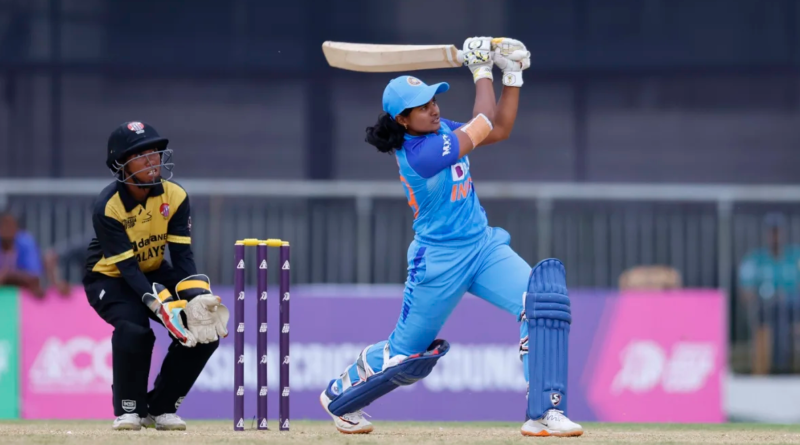 Dayalan Hemalatha helped India finish well•Oct 03, 2022•Asian Cricket Council