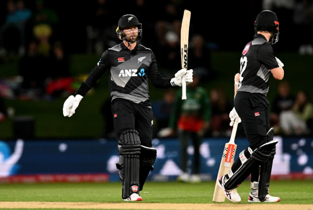 Devon Conway registered a 36-ball half-century•Oct 09, 2022•Getty Images