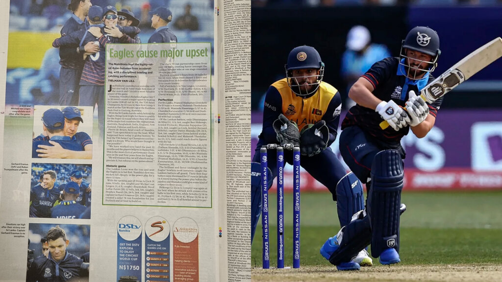 Namibian Newspapers reported their win against Sri Lanka