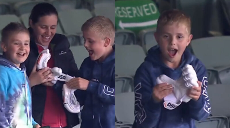 WATCH: David Warner gave his gloves to a kid