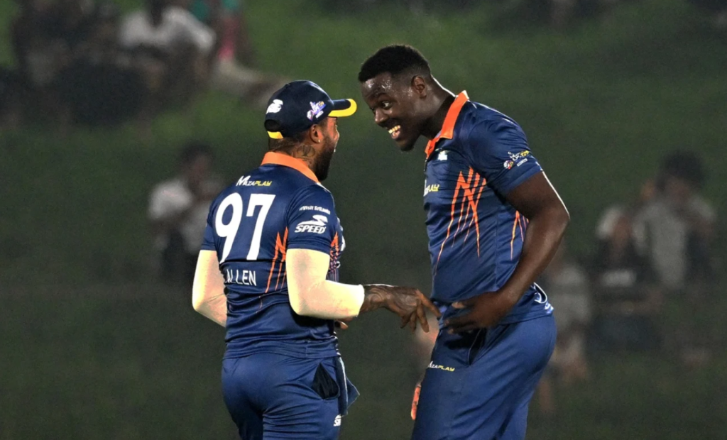 Carlos Brathwaite picked up his T20 career-best four-for•Dec 07, 2022•SLC