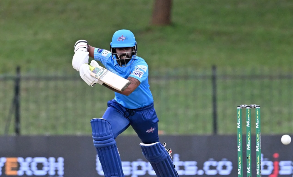 Niroshan Dickwella plays on the off side•Dec 08, 2022•SLC