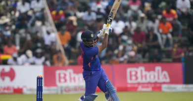Sanju Samson finishes the job with a six down the ground•Aug 20, 2022•Associated Press
