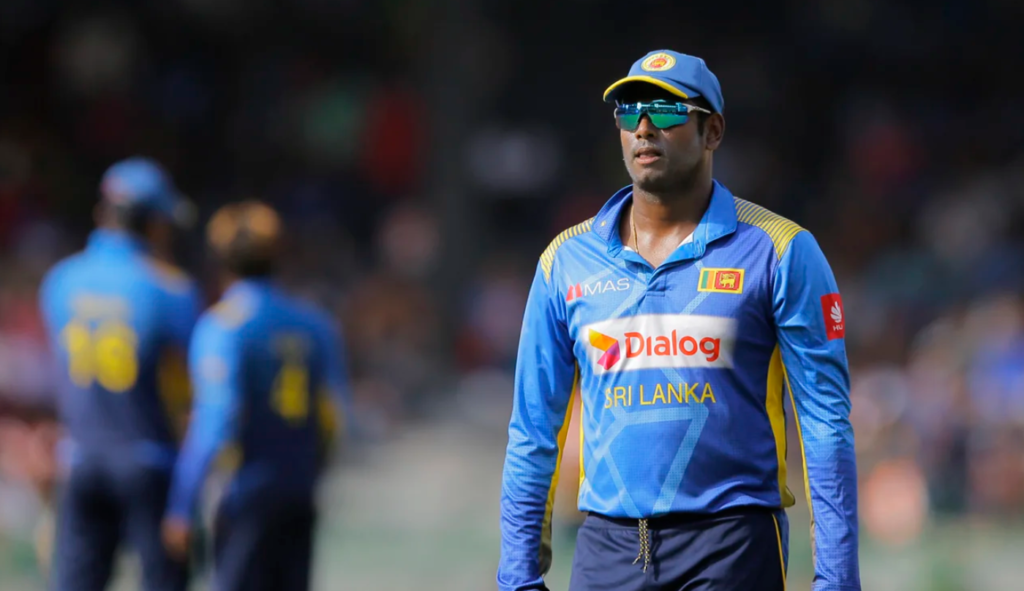Angelo Mathews looks on•Jul 28, 2019•Associated Press