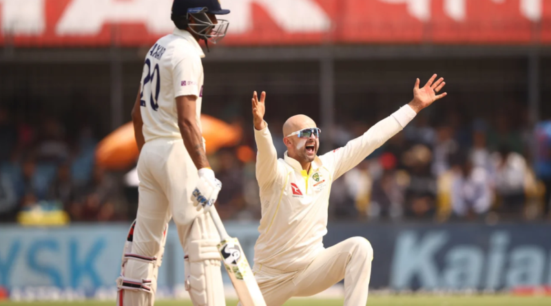 Nathan Lyon appeals, successfully, for KS Bharat's wicket•Mar 01, 2023•Getty Images