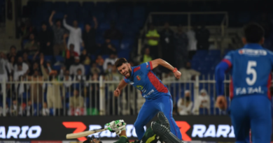 Naveen-ul-Haq knocked over Saim Ayub •Mar 24, 2023•Afghanistan cricket