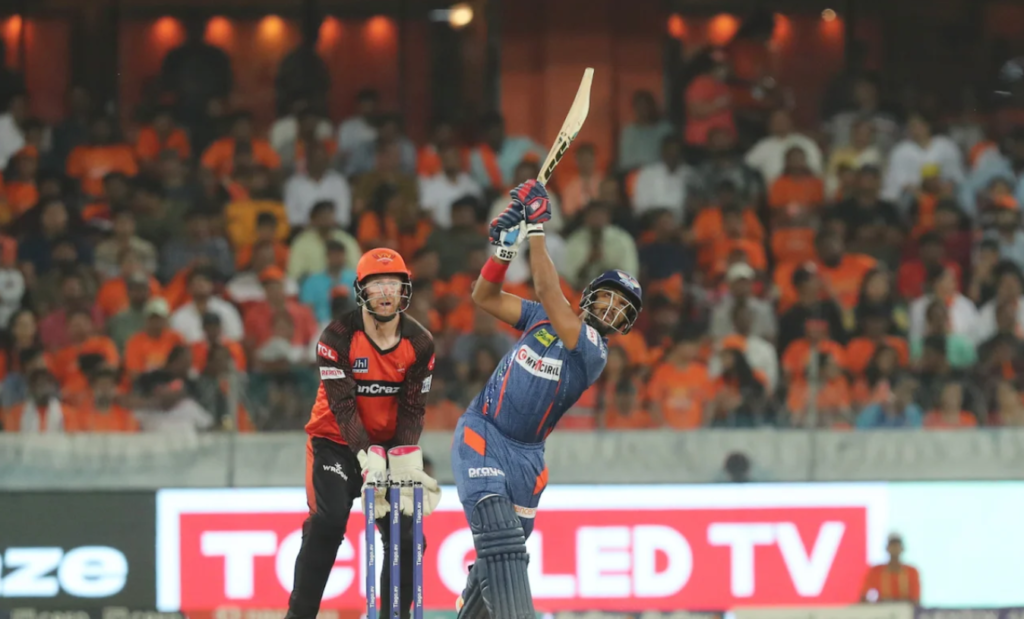 Nicholas Pooran walked out, and hit sixes off the first three balls he faced•May 13, 2023•BCCI