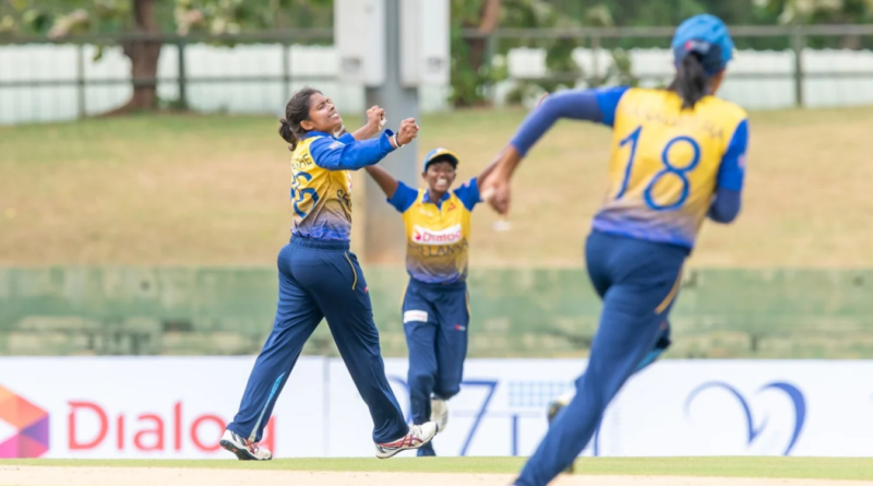 Oshadi Ranasinghe jolted India early with back-to-back wickets•Jun 23, 2022•Sri Lanka Cricket