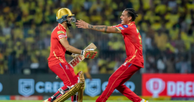 Sikandar Raza and Rahul Chahar celebrate after the thrilling win•Apr 30, 2023•Associated Press