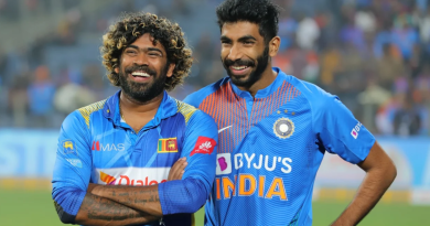 Lasith Malinga and Jasprit Bumrah share a smile after the game•Jan 10, 2020•BCCI