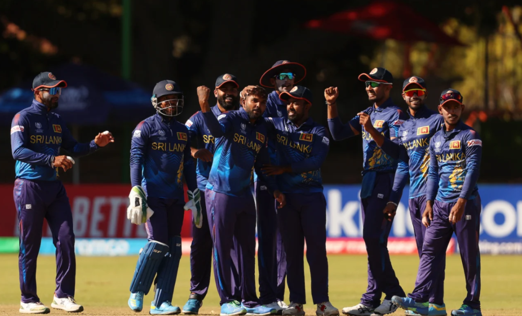Wanindu Hasaranga struck in his first over•Jun 27, 2023•ICC via Getty Images