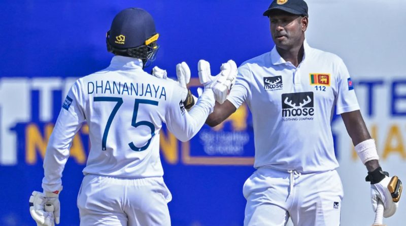 Angelo Mathews and Dhananjaya de Silva brought Sri Lanka right back in the contest•Jul 16, 2023•AFP/Getty Images