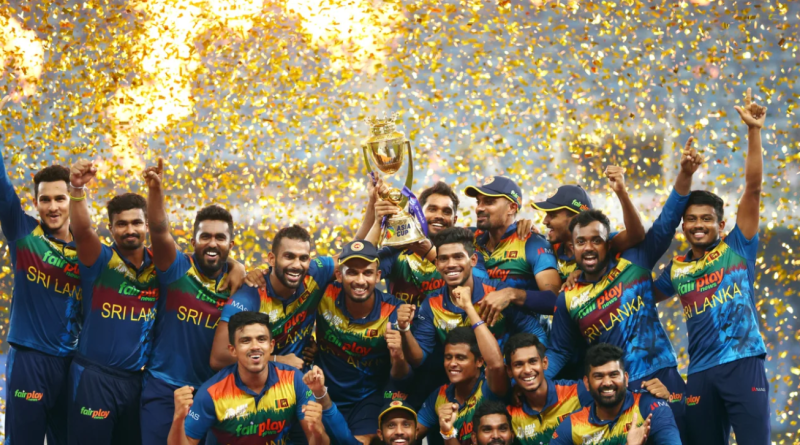 All smiles: Sri Lanka with the Asia Cup trophy•Sep 11, 2022•Getty Images