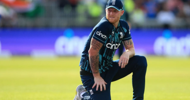 Ben Stokes reacts while on the field•Jul 17, 2022•Getty Images