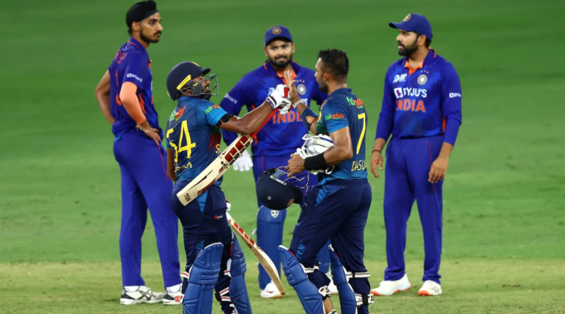 Contrasting moods - the Sri Lankans have one step in the final, while India are close to being knocked out•Sep 06, 2022•Getty Images