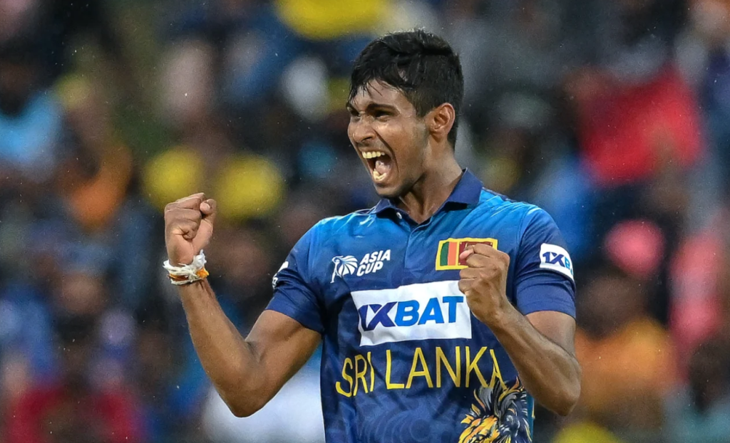 Matheesha Pathirana took a four-for on his Asia Cup debut•Aug 31, 2023•AFP/Getty Images