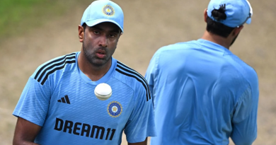 R Ashwin, back in India's ODI squad, takes part in a training session•Sep 22, 2023•AFP/Getty Images