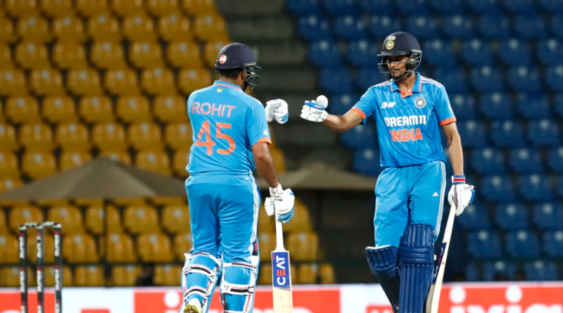 Rohit Sharma and Shubman Gill raced to a 100-run stand inside 14 overs•Sep 04, 2023•Getty Images
