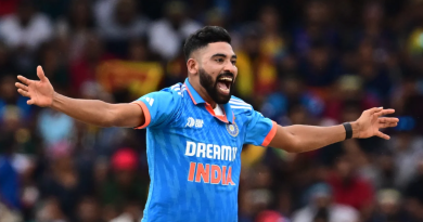 The smile of a champion - Mohammed Siraj picked up five wickets in a ten-ball period•Sep 17, 2023•AFP/Getty Images