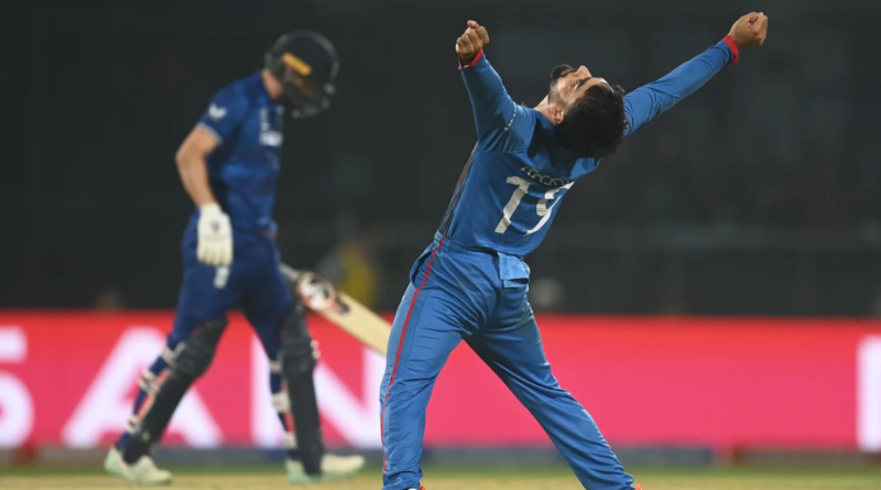 Rashid Khan clinches Afghanistan's historic win against England•Oct 15, 2023•Getty Images