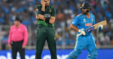 Rohit Sharma did not let Shaheen Afridi settle•Oct 14, 2023•AFP/Getty Images