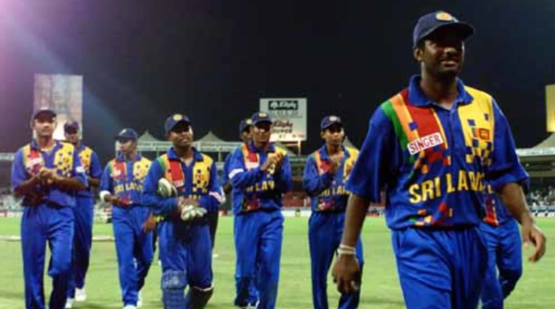The hero of the day, Muralitharan, leads the triumphant Lankan team off the field•Oct 27, 2000•ESPNcricinfo Ltd