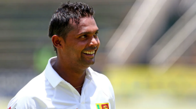 Asela Gunaratne is all smiles after bringing up his maiden Test century•Nov 07, 2016•AFP