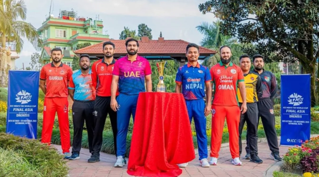 Oman And Nepal Have Secured Their Spots In The T20 World Cup 2024   The Eight Captains And The Prize They Are Fighting For•Oct 29 2023•Cricket Association Of Nepal 1024x569 