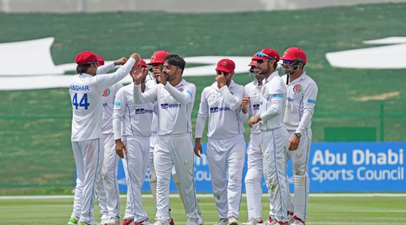 Rashid Khan bumps fists with captain Asghar Afghan•Mar 13, 2021•Abu Dhabi Cricket