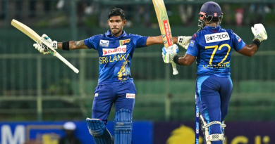Pathum Nissanka became the first Sri Lankan to hit a double-century•Feb 09, 2024•AFP/Getty Images