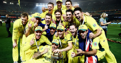 Australia celebrate their win•Mar 29, 2015•Darrian Traynor/Getty Images