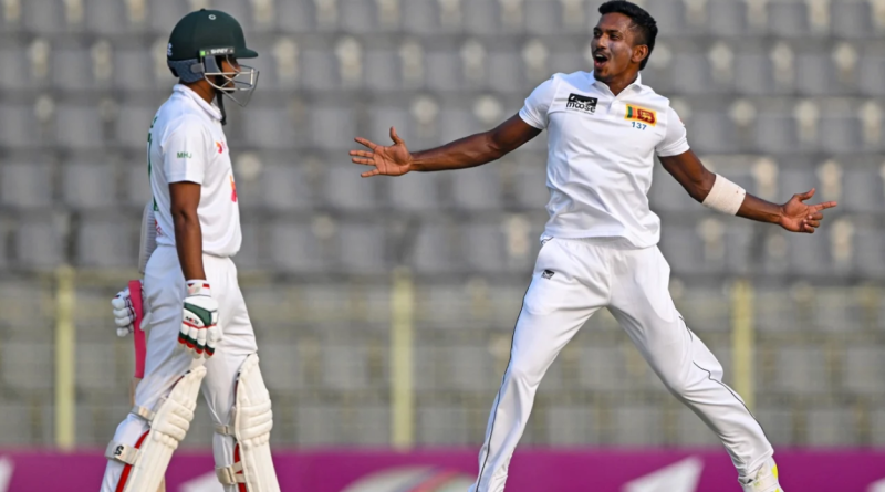 Vishwa Fernando took three wickets in the last hour•Mar 24, 2024•AFP/Getty Images